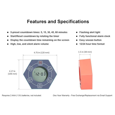 HexaClock Countdown Timer