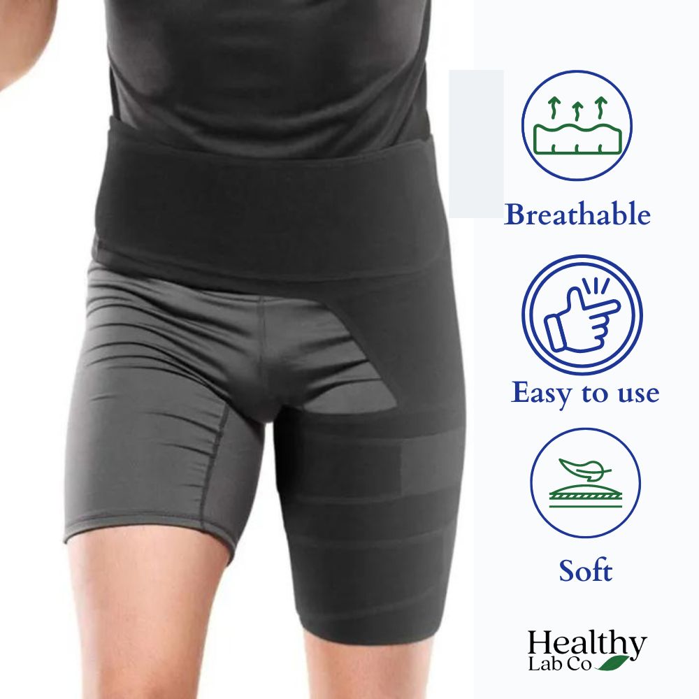Doctor Developed Strengthening & Stabilizing Hip Brace for Men & Women -  Hip Brace for Sciatica Pain Relief - Compression Wrap for Hip Pain - Hip