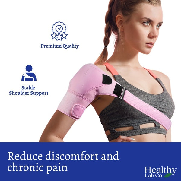Women's Compression Shoulder Brace (Pink) – Healthy Lab Co